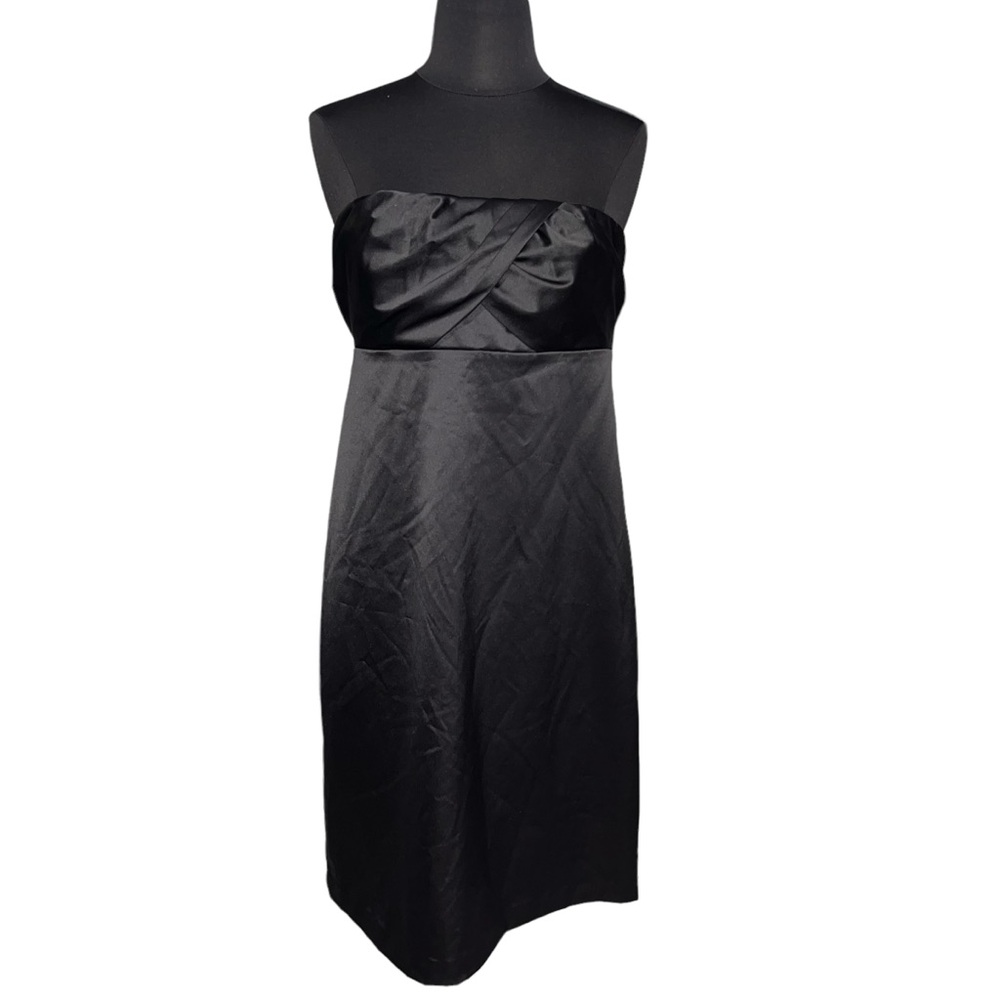 NEW The Limited Black Satin Strapless Cocktail Dress size 10